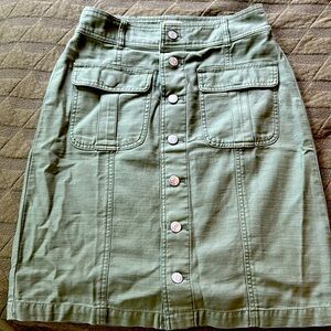 Women’s JCrew A-line button down skirt, new with tags